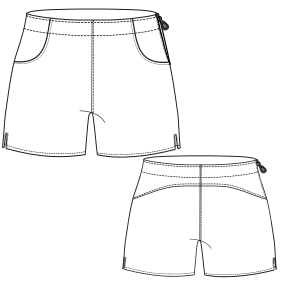 Moldes de confeccion para DAMA Shorts Short Tenis 682